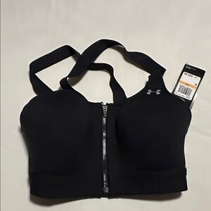 Under Armour Zip-Front Black Sports Bra